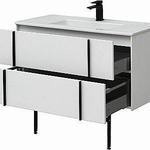 Тумба с раковиной Allen Brau REALITY 1.32008.WM 121 белая матовая для ванной в интернет-магазине Sanbest