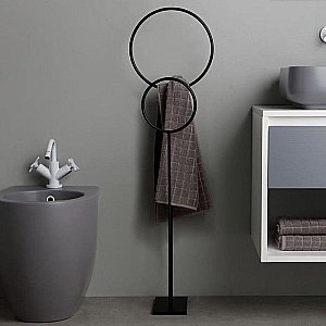 Полотенцедержатель-кольцо Bertocci Moon 110 Черный купить в интернет-магазине сантехники Sanbest