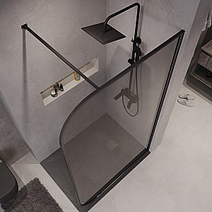 Душевое ограждение Niagara Nova NG-689-10TBLACK 100 тонированное/профиль черный матовый купить в интернет-магазине Sanbest