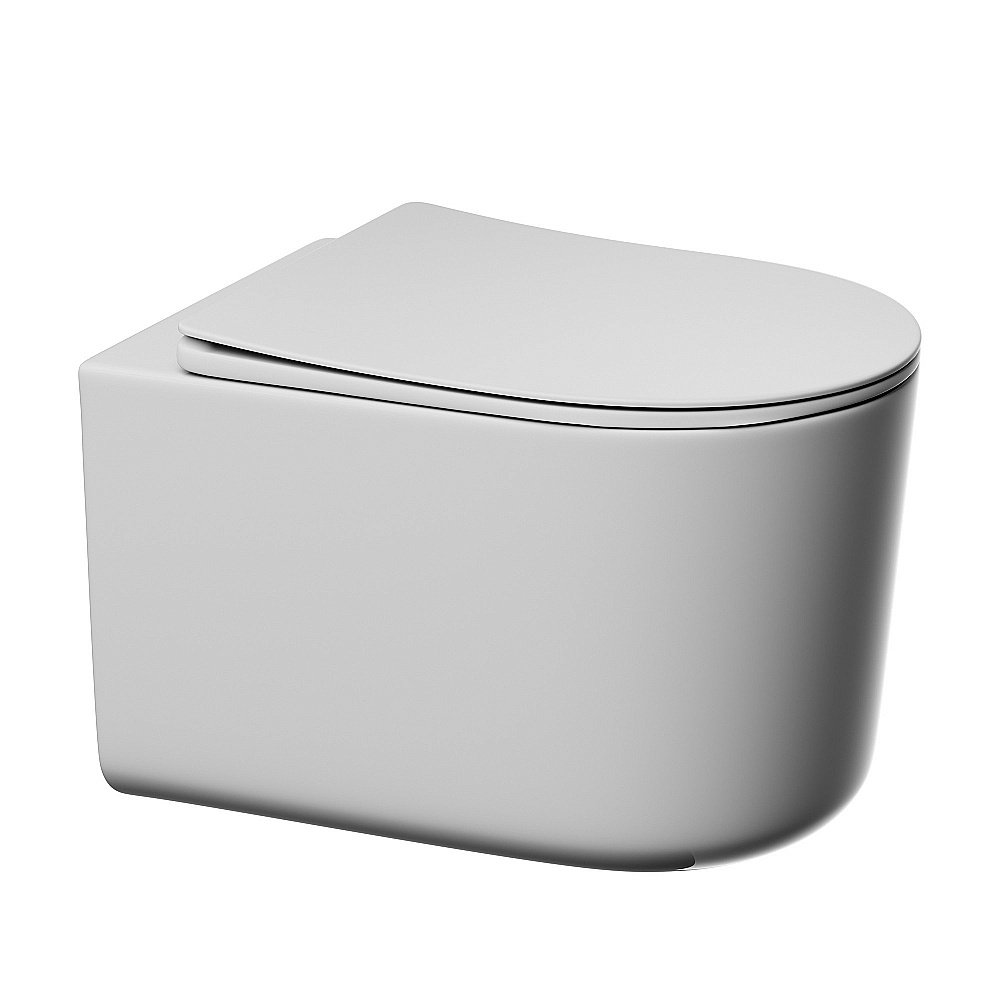 Унитаз подвесной Abber Ultra AC1302 белый, безободковый, с крышкой микролифт купить в интернет-магазине Sanbest