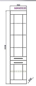 Пенал Aqwella Манчестер 35 для ванной в интернет-магазине сантехники Sanbest
