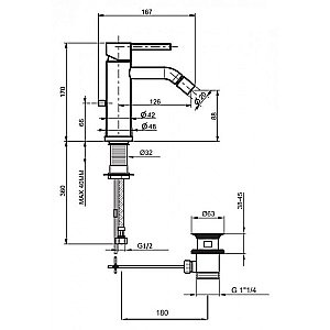Смеситель для биде Webert Elio EL840102015 купить в интернет-магазине сантехники Sanbest