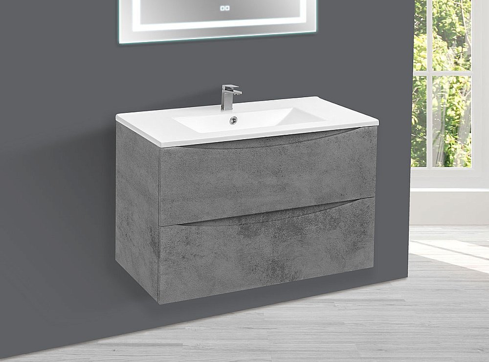 Тумба с раковиной Vincea Mia 75 Beton для ванной в интернет-магазине Sanbest