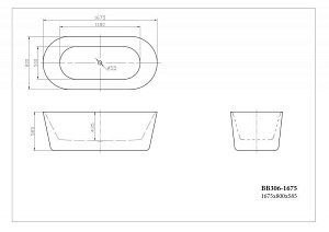 Акриловая ванна BelBagno BB306 167х80 купить в интернет-магазине Sanbest