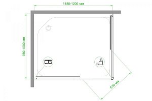 Душевой уголок Royal Bath RB1120HPD-C 120х100 матовый купить в интернет-магазине Sanbest