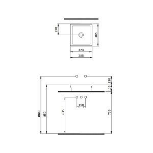 Раковина BERGES Ego SL 181010 белый глянец купить в интернет-магазине Sanbest