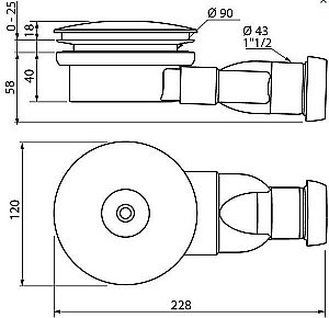 Слив для акриловых поддонов Good Door КО00588 85 купить в интернет-магазине сантехники Sanbest