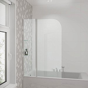 Шторка для ванны Grossman GR-101 100 прозрачная/хром купить в интернет-магазине Sanbest