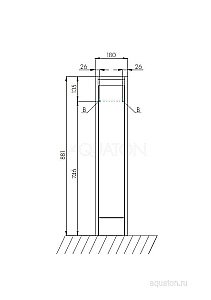 Тумба с раковиной Акватон Лондри 80 белая глянцевая для ванной в интернет-магазине Sanbest