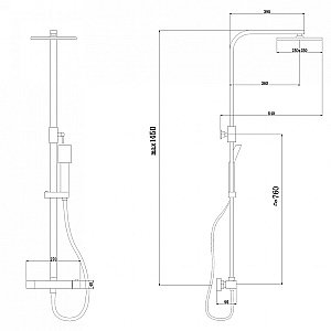 Душевая система ABBER Daheim AF8260L хром купить в интернет-магазине сантехники Sanbest
