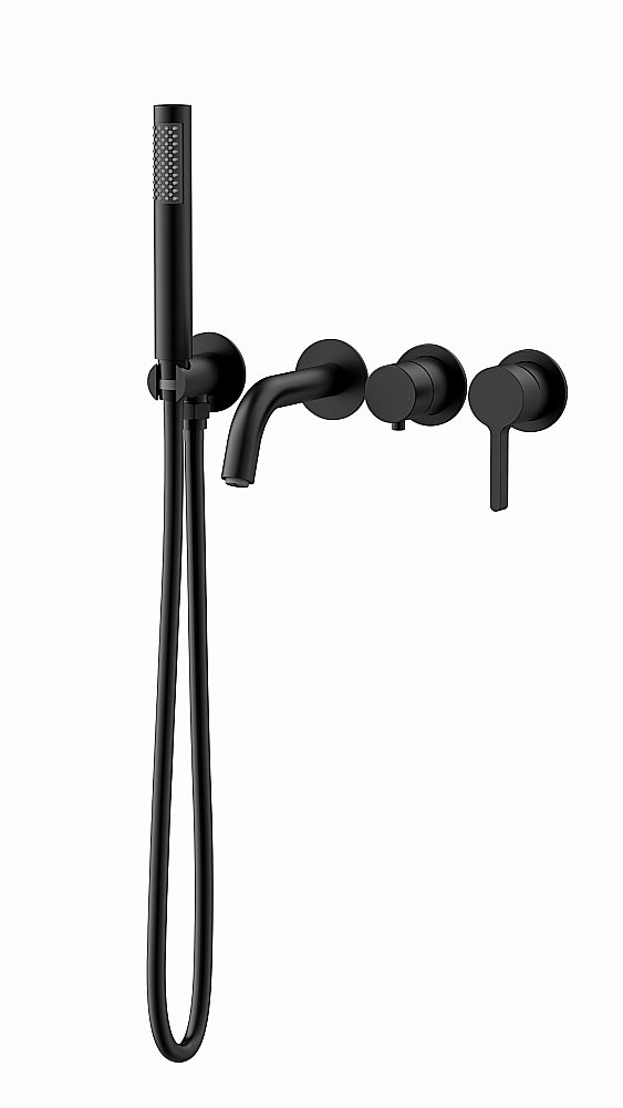 Смеситель для ванны Vincea Villa VTFW-1VL1MB черный купить в интернет-магазине сантехники Sanbest