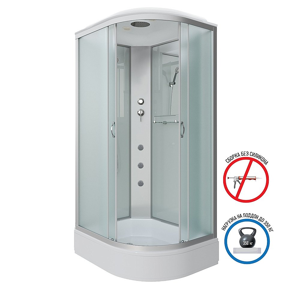 Душевая кабина Niagara Classic NG-33084-14G 100х80 с гидромассажем купить в интернет-магазине Sanbest