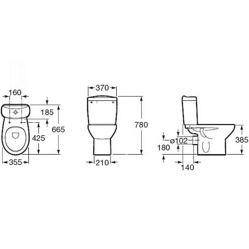Унитаз напольный Roca Victoria 342399000 с бачком купить в интернет-магазине Sanbest