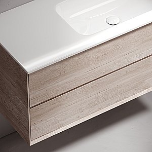 Тумба с раковиной Sancos Marmi 2.0 MR2.0100REG дуб галифакс натуральный для ванной в интернет-магазине Sanbest