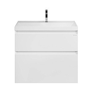 Тумба с раковиной подвесная Grossman МЕРКАДО 70 с 2-я ящ, белая матовая для ванной в интернет-магазине Sanbest