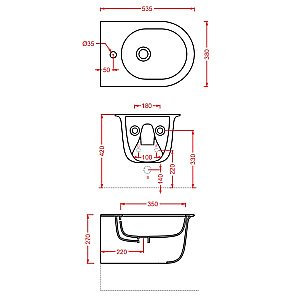Биде подвесное Artceram Chic CHB001 Bianco купить в интернет-магазине Sanbest