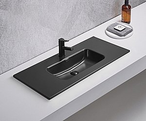 Раковина Gid Integrado 101,5 Bm9010s 72207 черная матовая купить в интернет-магазине Sanbest