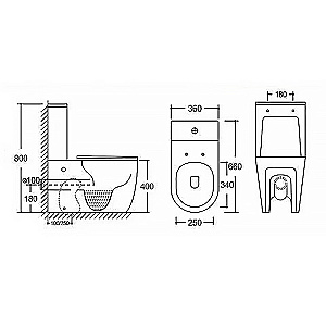 Унитаз напольный Azario Verona AZ-8301 белый, безободковый, с бачком, с крышкой микролифт, слив торнадо купить в интернет-магазине Sanbest