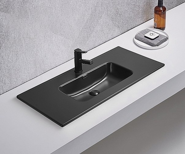 Раковина Gid Integrado 101,5 Bm9010s 72207 черная матовая купить в интернет-магазине Sanbest