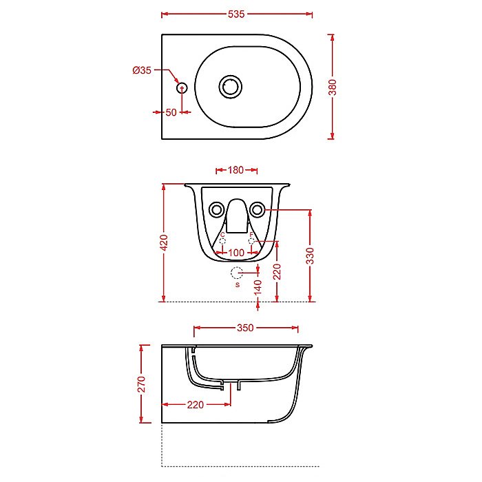 Биде подвесное Artceram Chic CHB001 Bianco купить в интернет-магазине Sanbest