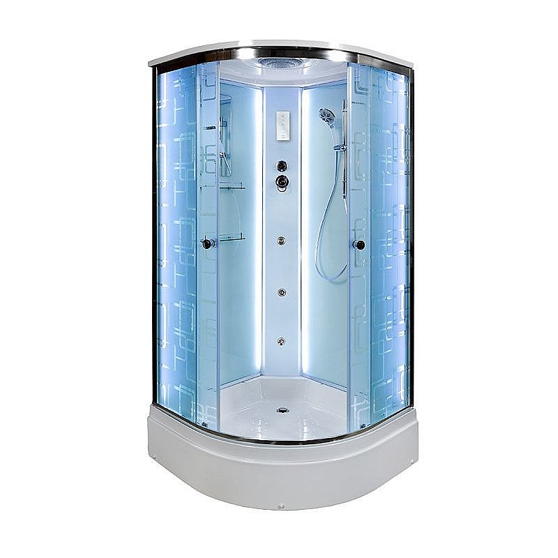 Душевая кабина DTO EM2780LED+GM 80х80 с подсветкой и гидромассажем купить в интернет-магазине Sanbest