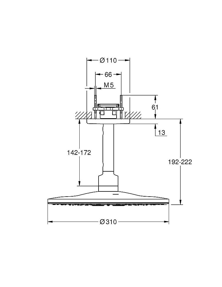 Верхний душ Grohe Rainshower SmartActive 26477000 купить в интернет-магазине сантехники Sanbest