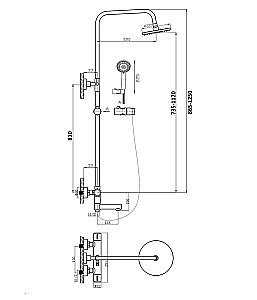Душевая система Agger Thermo A2461100 хром купить в интернет-магазине сантехники Sanbest