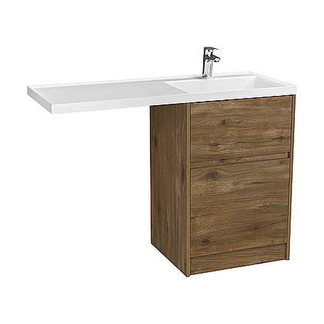 Тумба с раковиной Акватон Лондри 60 дуб рустикальный для ванной в интернет-магазине Sanbest