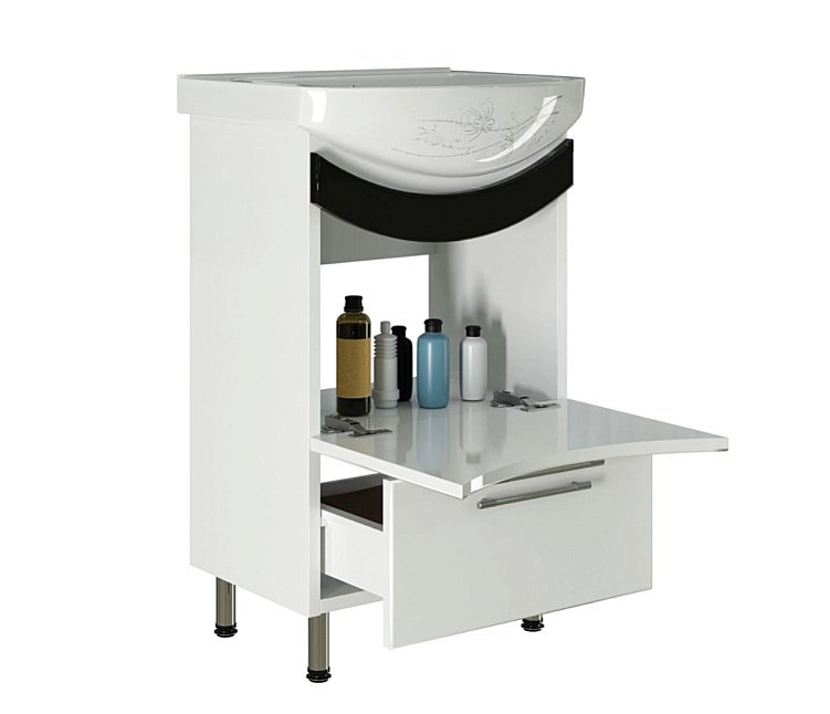 Тумба с раковиной MIXLINE РАДУГА 50 цветы для ванной в интернет-магазине Sanbest