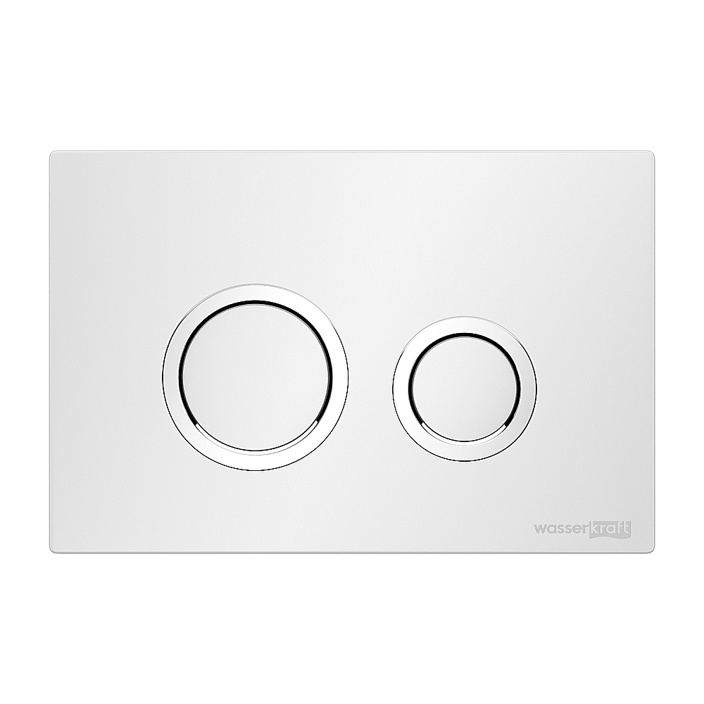 Кнопка для инсталяции WasserKraft WH01 белая глянцевая купить в интернет-магазине сантехники Sanbest