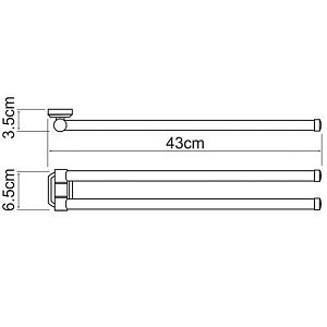Полотенцедержатель поворотный WasserKRAFT Oder К-3031 купить в интернет-магазине сантехники Sanbest
