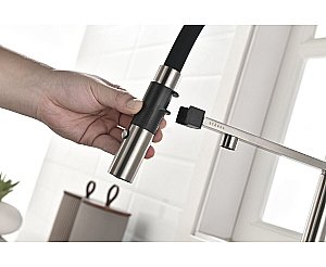 Смеситель для кухни Paulmark Gravity Gr213888-BS нержавеющая сталь купить в интернет-магазине сантехники Sanbest