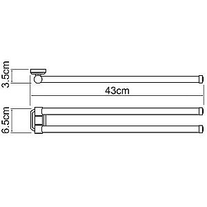 Полотенцедержатель поворотный WasserKRAFT Oder К-3031 купить в интернет-магазине сантехники Sanbest