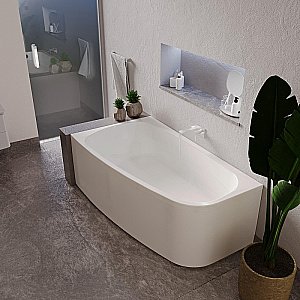 Ванна акриловая Радомир Рона 158х90 белая, слив хром купить в интернет-магазине Sanbest