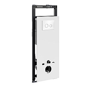 Инсталляция для унитаза WasserKraft Salm 27TLT.010.ME.WH.WH01 белая панель/кнопка белая глянцевая купить в интернет-магазине сантехники Sanbest