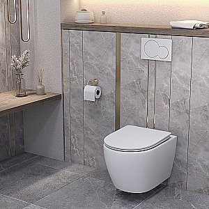 Унитаз подвесной Taliente Amato Esteso T3 AE65053 безободковый, смыв торнадо, с крышкой микролифт, белый купить в интернет-магазине Sanbest