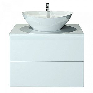 Тумба с раковиной Orange Otto Ot-75TuGLASS+G56 75 белая для ванной в интернет-магазине Sanbest