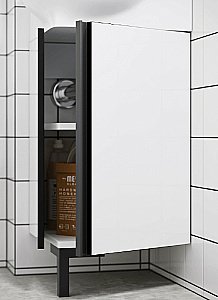 Тумба с раковиной Aqwella Porto 45 POR0104 бело-черная для ванной в интернет-магазине Sanbest