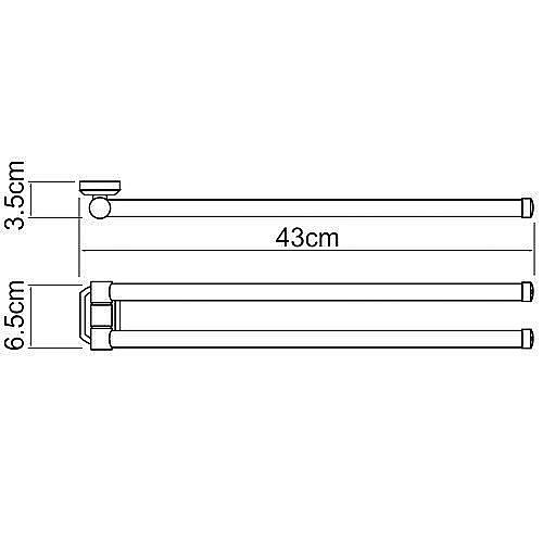Полотенцедержатель поворотный WasserKRAFT Oder К-3031 купить в интернет-магазине сантехники Sanbest