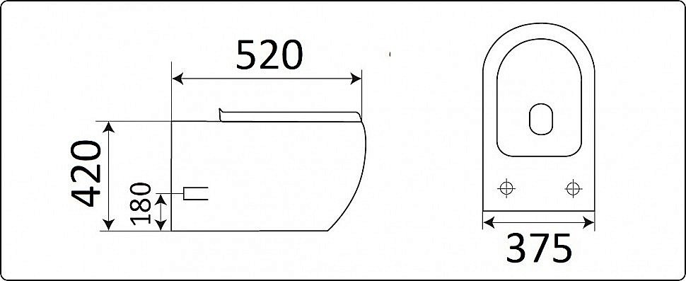 Унитаз подвесной Ceramalux CL-2101 белый, безободковый, с крышкой микролифт купить в интернет-магазине Sanbest