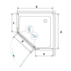 Душевой уголок RGW Passage PA-081B 100x100 35088100-14 стекло прозрачное/профиль черный купить в интернет-магазине Sanbest