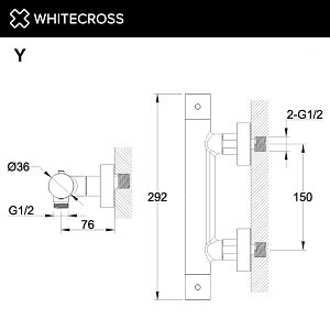 Смеситель для душа WhiteCross Y Y1246BL черный матовый купить в интернет-магазине сантехники Sanbest