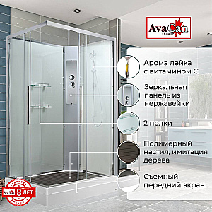 Душевая кабина AvaCan K Серия K2011N 110х90 без крыши купить в интернет-магазине Sanbest