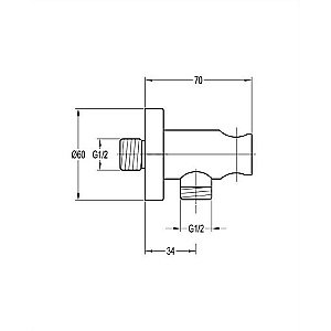 Шланговое подключение OMNIRES 8873GL купить в интернет-магазине сантехники Sanbest