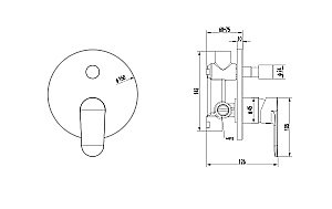 Cмеситель для ванны Aquatek Ника AQ1846CR хром купить в интернет-магазине сантехники Sanbest