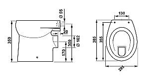 Унитаз детский Jika BABY 8.2203.6.000.000.1 горизонтальный выпуск белый купить в интернет-магазине Sanbest
