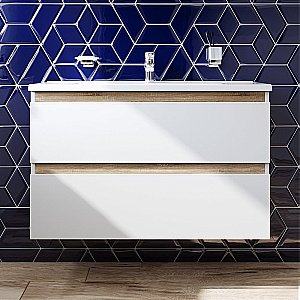 Тумба с раковиной AM.PM X-JOY 100 подвесная,белый глянец для ванной в интернет-магазине Sanbest