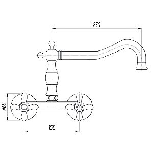 Смеситель для кухни Migliore Cucina Princeton Plus ML.CUC-8052 золото купить в интернет-магазине сантехники Sanbest