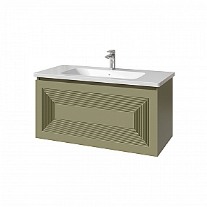 Тумба с раковиной Caprigo Modo-Quarta 100 с интегрированной ручкой, цвет на выбор/эмаль для ванной в интернет-магазине Sanbest