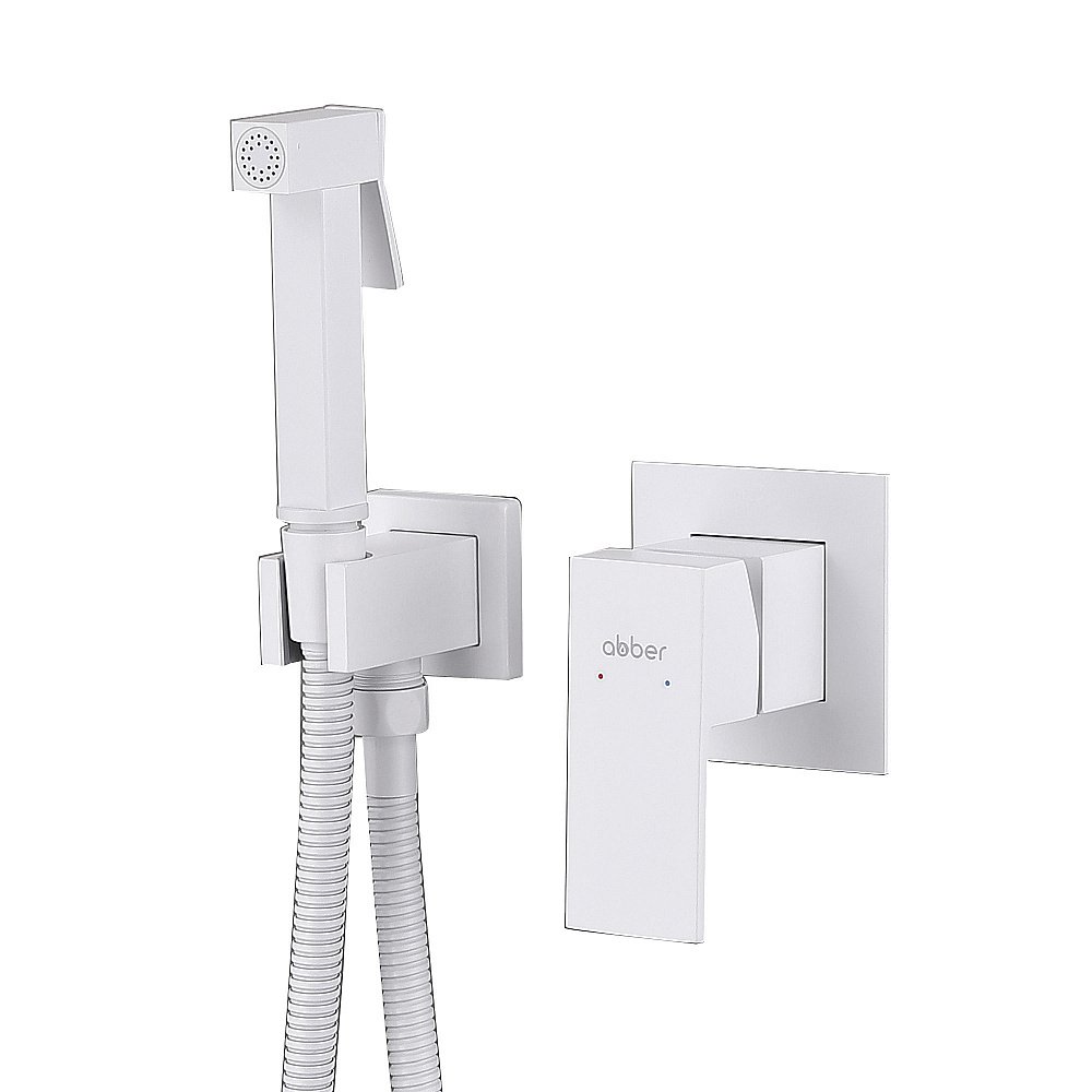 Гигиенический душ ABBER Daheim AF8225W белый матовый купить в интернет-магазине сантехники Sanbest